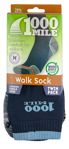 1000 Mile Repreve Walk Sock 3 season trekking sock Walking Hiking