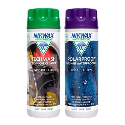 Nikwax Tech Wash/Polar Proof Twin Pack Clean/Proof Value Pack - 300ml