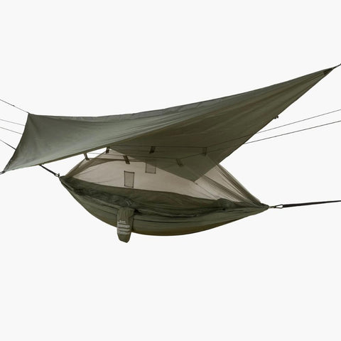 Highlander Crusader Hammock inc Mosquito Net, Hanging Kit & Tarp