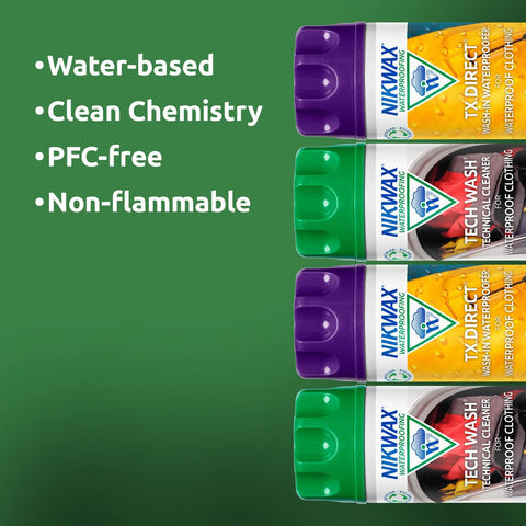 Nikwax TECH WASH 300ml + TX DIRECT SPRAY-ON 300ml, Complete Care System
