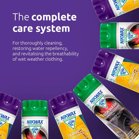 Nikwax TECH WASH 300ml + TX DIRECT SPRAY-ON 300ml, Complete Care System