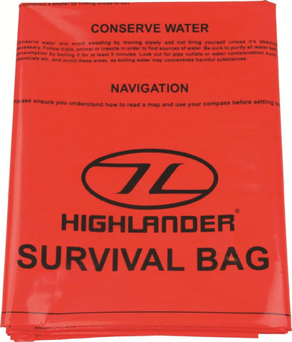 Highlander/Pro-force SURVIVAL BAG Bivi Bag Survival Emergency Bushcraft Walking,