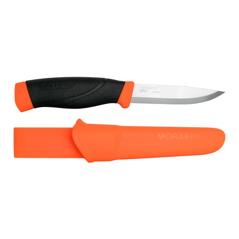 Mora Companion FF Stainless Steel Knife - Orange with Black Handle