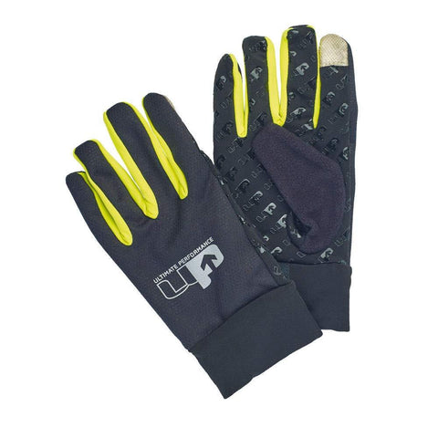 Ultimate Performance Men's Runner's Glove, Black/Yellow, X-Large