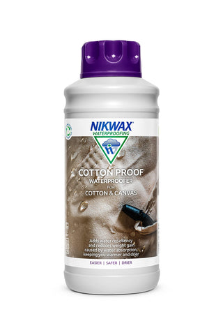 Nikwax Cotton Proof Waterproofing for Cotton Fabric, Polycotton & Canvas Clothing and Equipment. 1 Litre