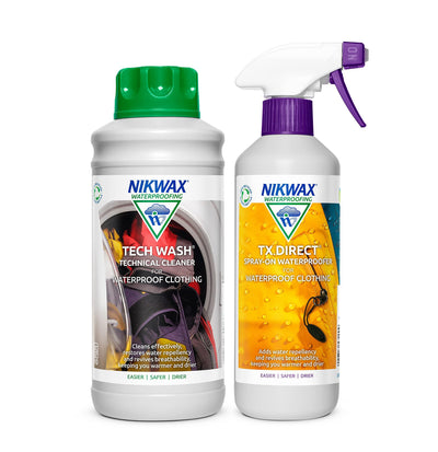 Nikwax TX Direct Wash-In - Waterproofing for wet weather clothing - 3 Sizes