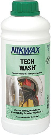 Nikwax TECH WASH 1L + TX DIRECT SPRAY-ON 500ml, Complete Care System for Thoroughly Cleaning, Enhancing Water Repellency, Revitalising Breathability of Wet Weather Clothing