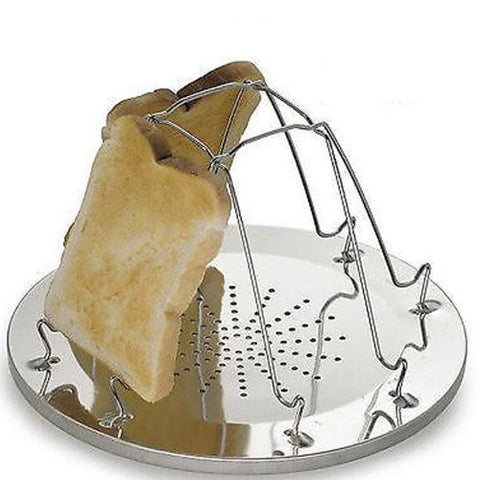 Highlander 4 Slice Folding Toaster  Silver