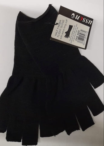 Ussen Half finger Gauntlet Glove Black