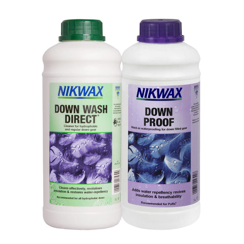 Nikwax Down Proof/Downwash Direct Twin Pack 1Ltr or 300ml –